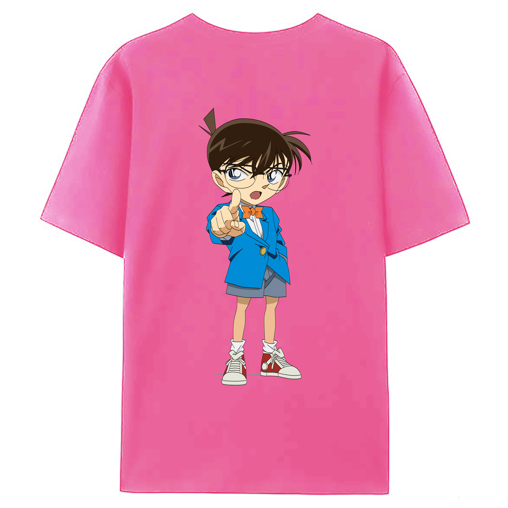 （画像用） 名探偵コナン 江戸川 コナン Detective Conan Conan Edogawa レディース半袖Tシャツ(バックプリント)